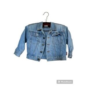 Croco Kids Kids Denim Jean Jacket With Carrots On Collar Sz.4